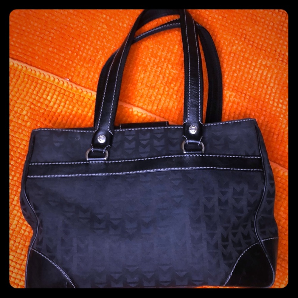 Black Michael Kors purse (canvas/leather)